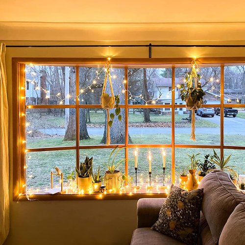 JMEXSUSS 100 LED String Lights - Warm White Indoor Fairy Lights | 33ft Connectable for Bedroom & Garden
