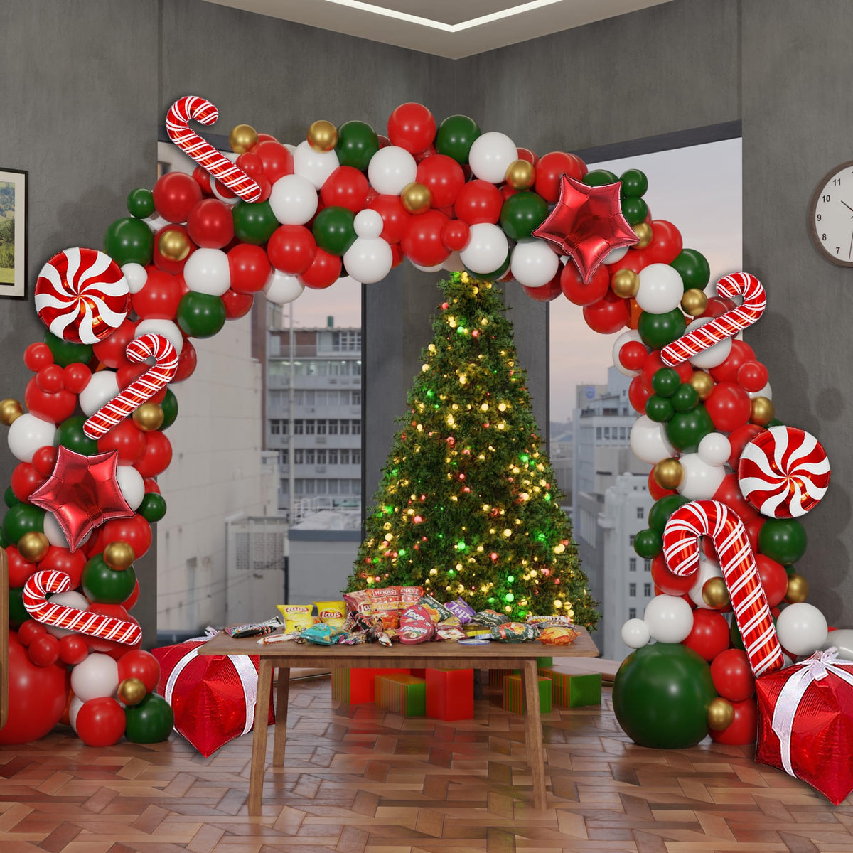 Christmas Balloon Arch Kit, 162PCS Christmas Balloon Garland