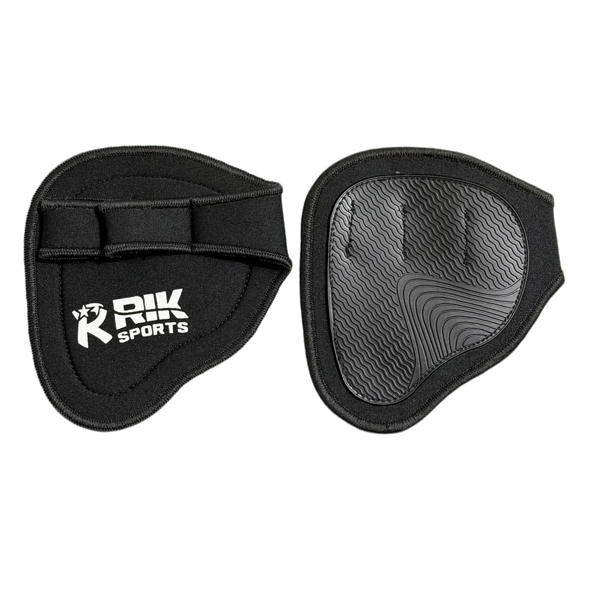 Non-Slip Neoprene Gym Grip Pads – Alternative to Workout Gloves for Weightlifting, Pull-Ups, Powerlifting, Calisthenics, and Gymnastics – Fitness Grips for Men and Women (Neoprene Black, One Size)