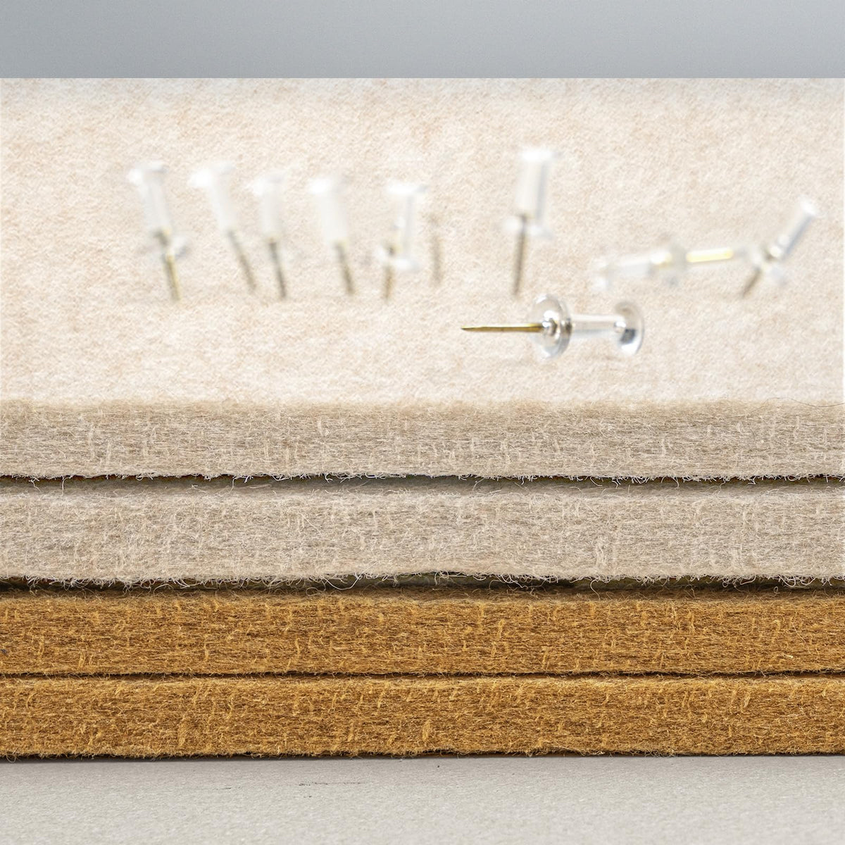 Lightomorrow Bulletin Board, 36 x 24 inches Felt Board - Decorative Pin Board, Cork Board Alternative for Wall, 3' x 2' Foldable Self-Adhesive Vision Board Prayer Board with 20 Pushpins - Oatmeal