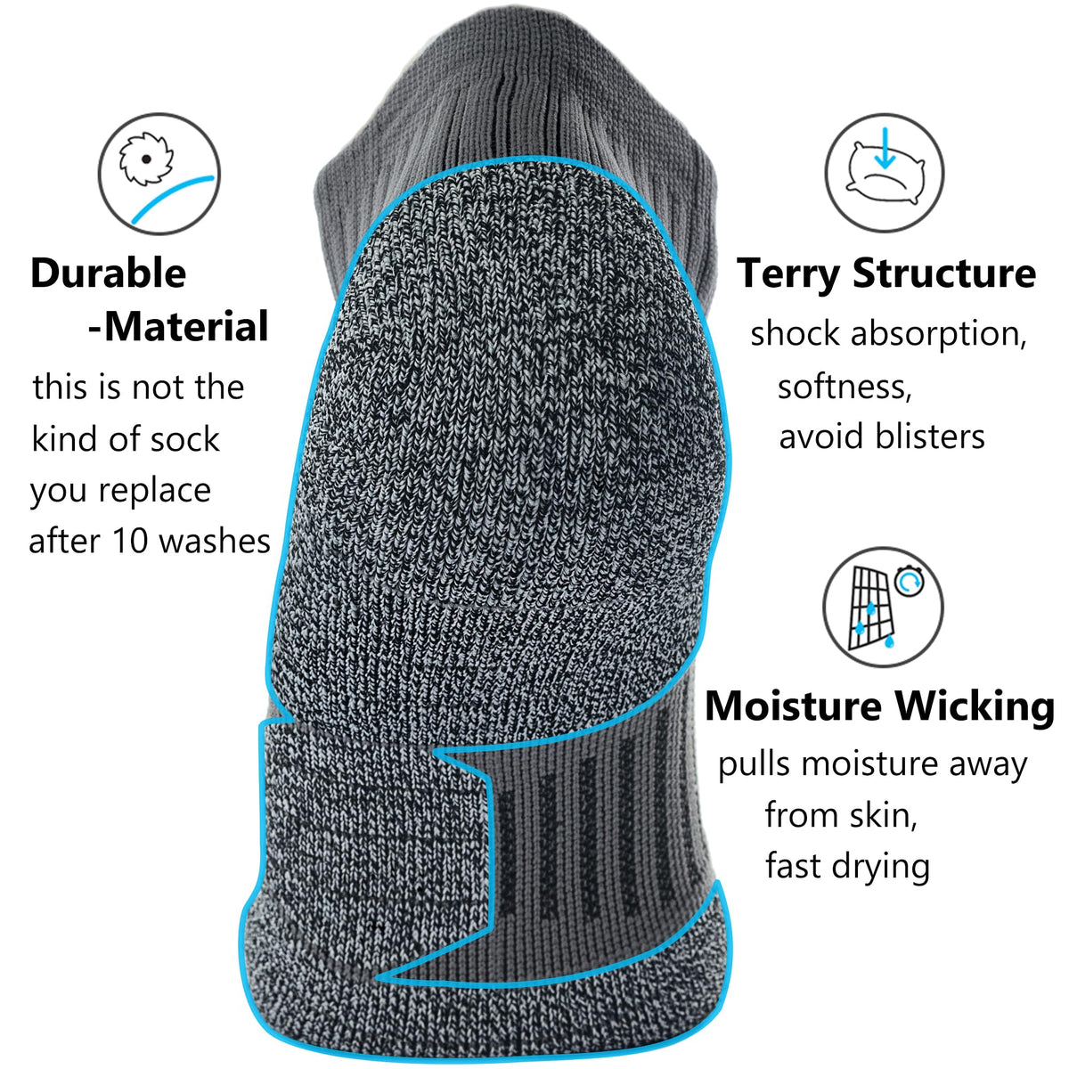 CWVLC Unisex Cushioned Compression Athletic Ankle Socks Multipack, 6-pairs Charcoal Watermelon White, S (5-7 W US/ 3.5-5.5 M US)