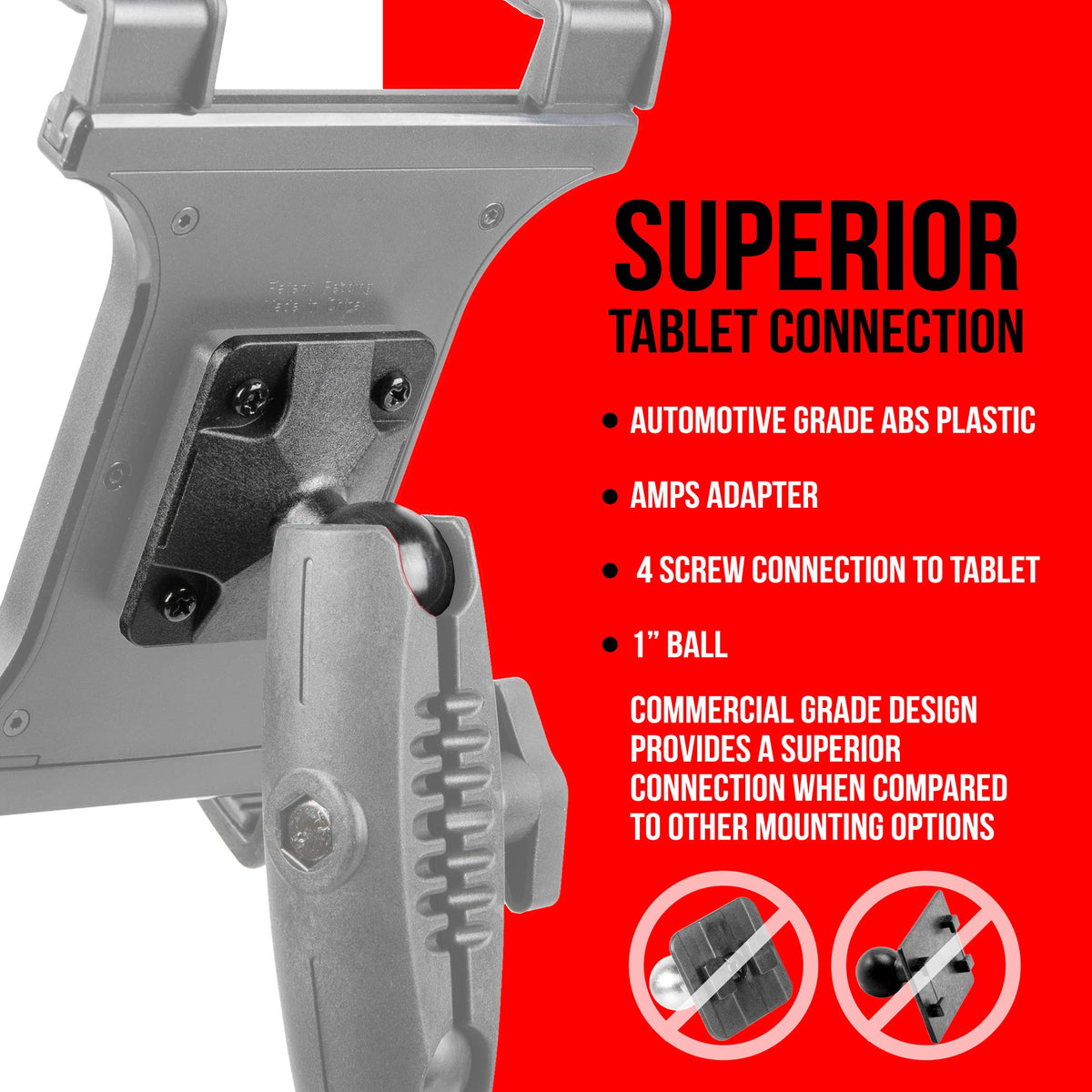 Tackform Universal Tablet Holder Compatible with Stationary Bicycle, Treadmill, Elliptical, Spin Bike, Microphone Stand, and Indoor Exercise Equipment - Compatible with iPad and More