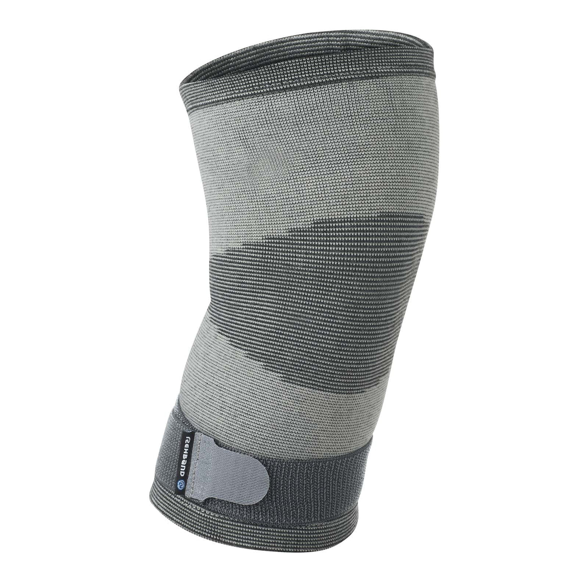 Rehband Compression knee sleeve, elastic knee brace for sports & daily wear, knee support for pain relief, meniscus, ACL & arthritis, breathable & anti-slip, Colour:Grey, Size:Small