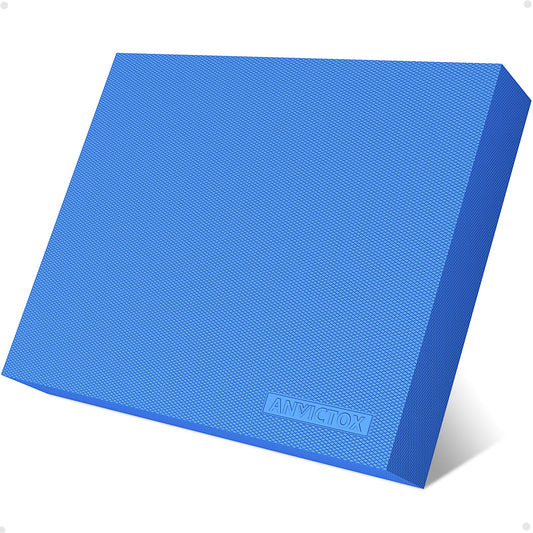 ANVICTOX Balance Pad 19.8 * 15.7 * 2.4",XL Balance Pad for Physical Therapy,Extra Large Foam Balance Board Stability Pad for Rehabilitation Core Training Stretching Mobility (Blue-TPE)