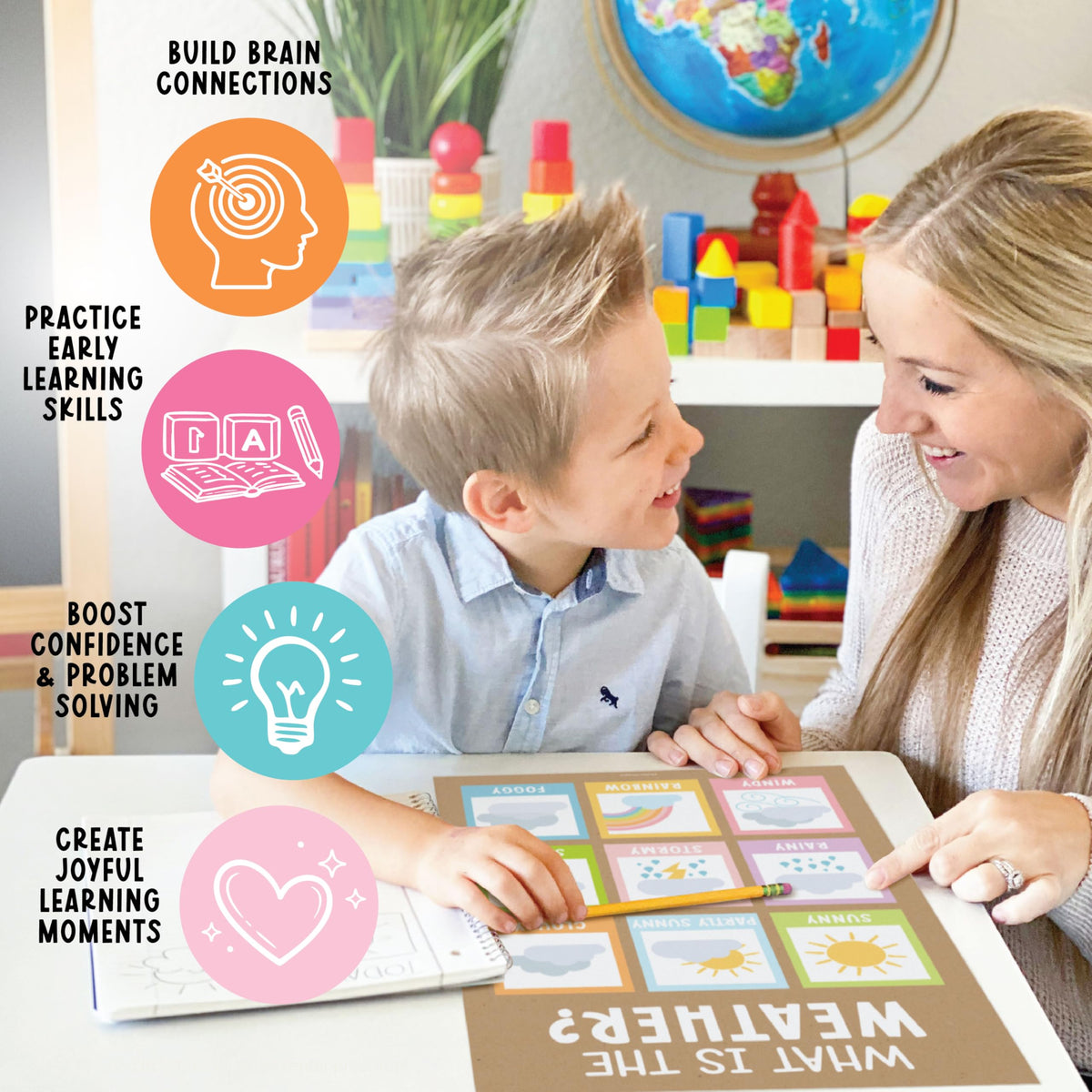 Hadley Designs 16 Educational Posters for Classroom Must Haves - Laminated Pre-K Posters for Toddler Homeschool Essentials, Toddler & Preschool Learning Activities, Kindergarten Classroom Decor