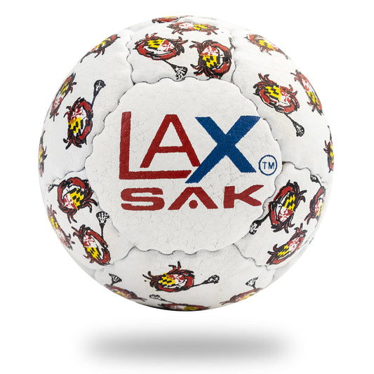 Lax Sak Soft Practice Lacrosse Balls - Same Weight & Size as a Regulation Lacrosse Balls, Great for Indoor & Outdoor Practices, Less Bounce & Minimal Rebounds - Mini Crabs, 1 Pack