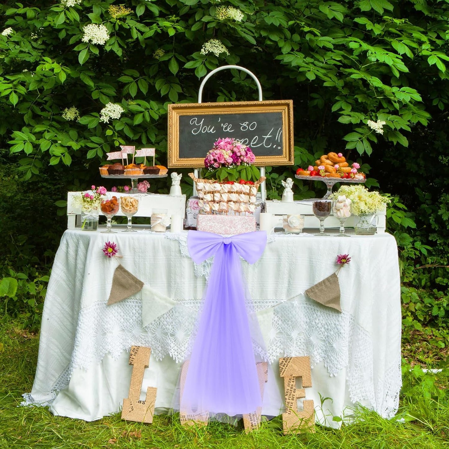 Zeyune Giant Purple Bow Party Decoration - 13.4 x 28.7 Inch Wall Decor for Birthdays, Weddings & Showers