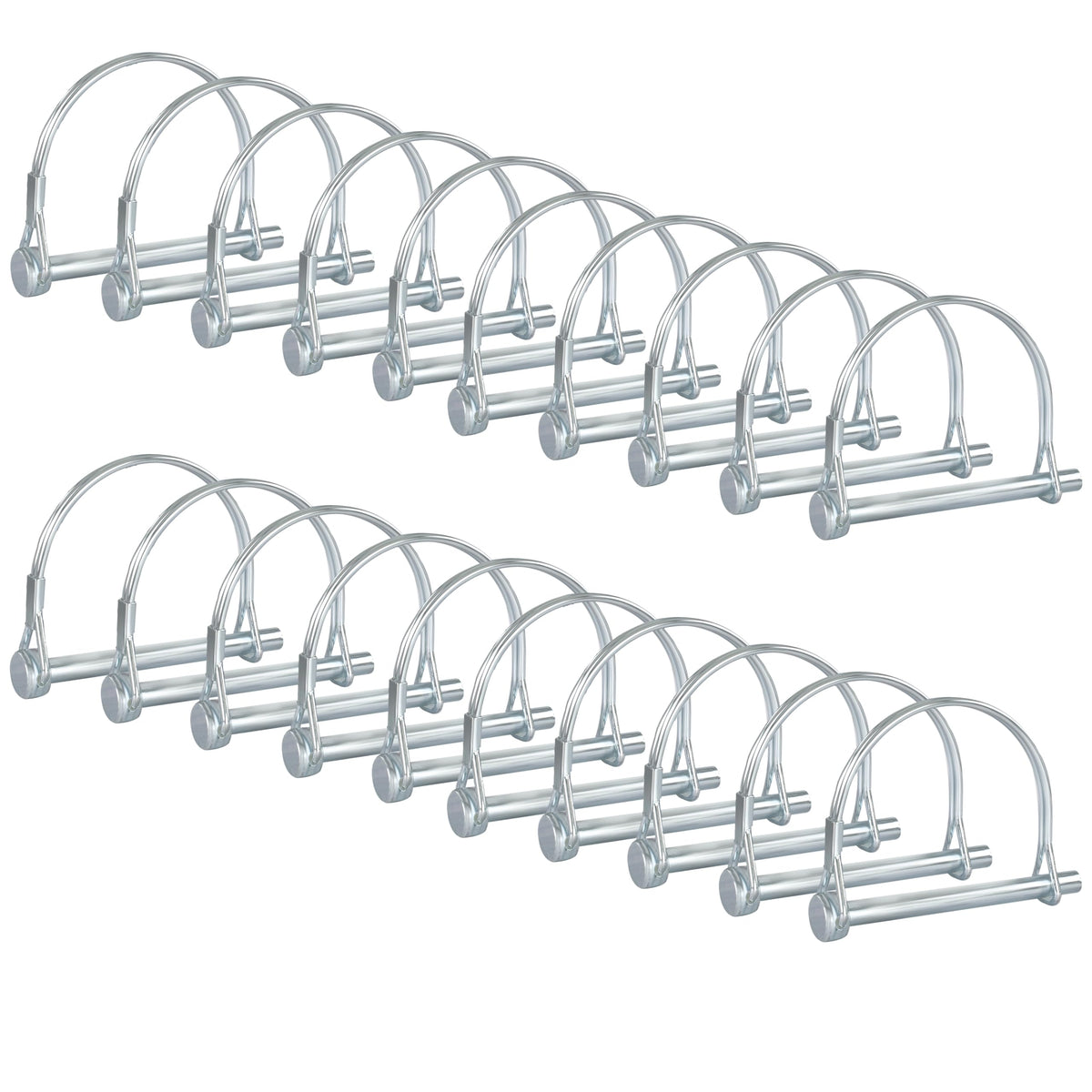 Pinailer 20 Pcs Arch Pto Shaft Locking Coupler Pins 2-3/4" x 1/4” (LxW) - Trailer Hitch pins Trailer Pin – Safety Coupler Pin for Farm Trailers Wagons Towing, Lawn, PTO and Hitches