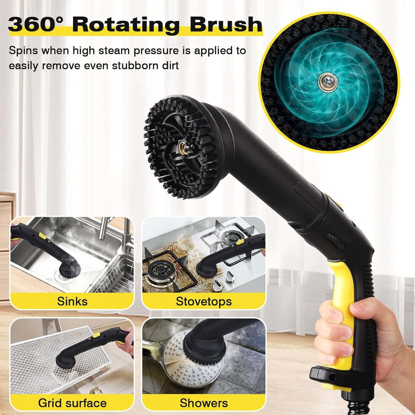 TVD Steam Cleaner - Powerful Home Steamer with 26 Accessories & 5M Extra-Long Power Cord