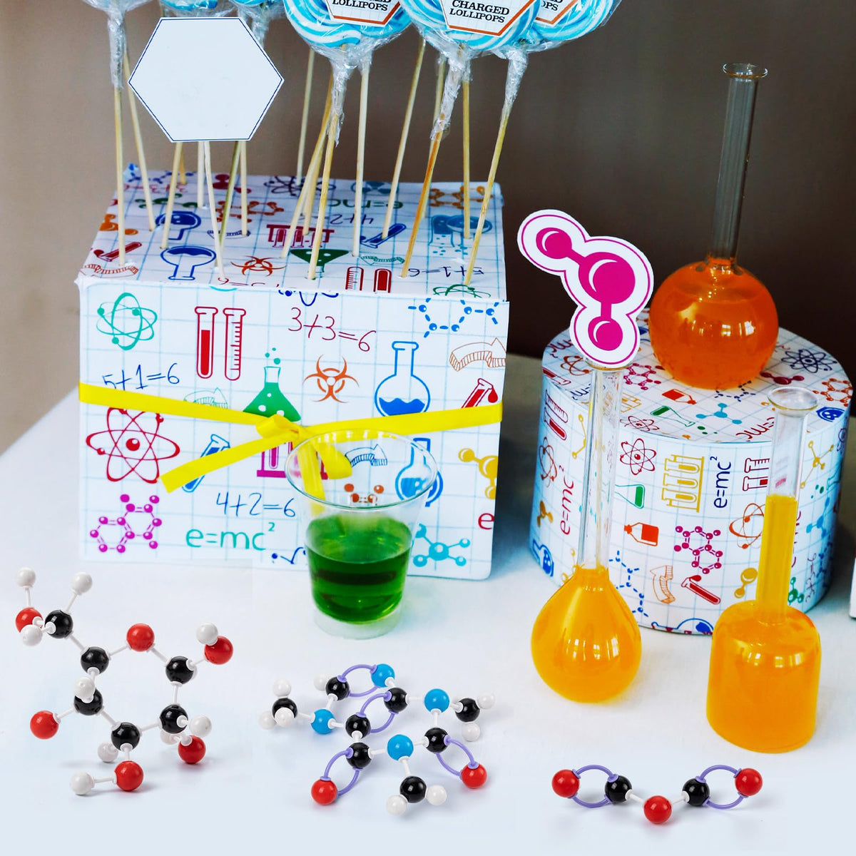 HFKPJRT Molecular Model Kit, 208 Pcs Molecular Model Kit Organic Chemistry, Atom Element Model Kits for Lessons in Chemistry, Gift for Teachers and Students to Raising Space Imagination 2 Set