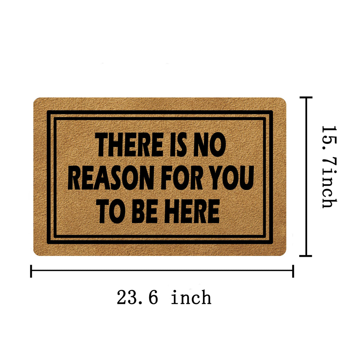FunXiLin Funny Welcome Doormat(23.6 x 15.7 inch) Non-Slip mat Gift mat Personalized Home Decor mats for in Door Kitchen Entrance Rugs and Mats (There is No Reason for You to Be Here)
