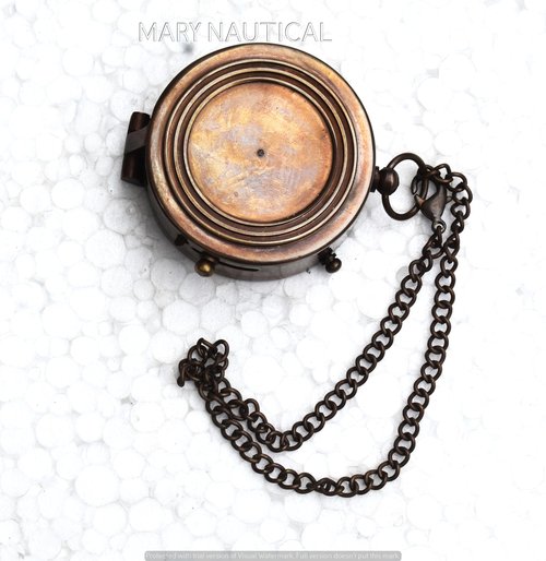 Engraved Brass Compass Gift for Grandson | Sentimental Keepsake for Birthday, Graduation, Baptism, Confirmation from Grandpa & Grandma