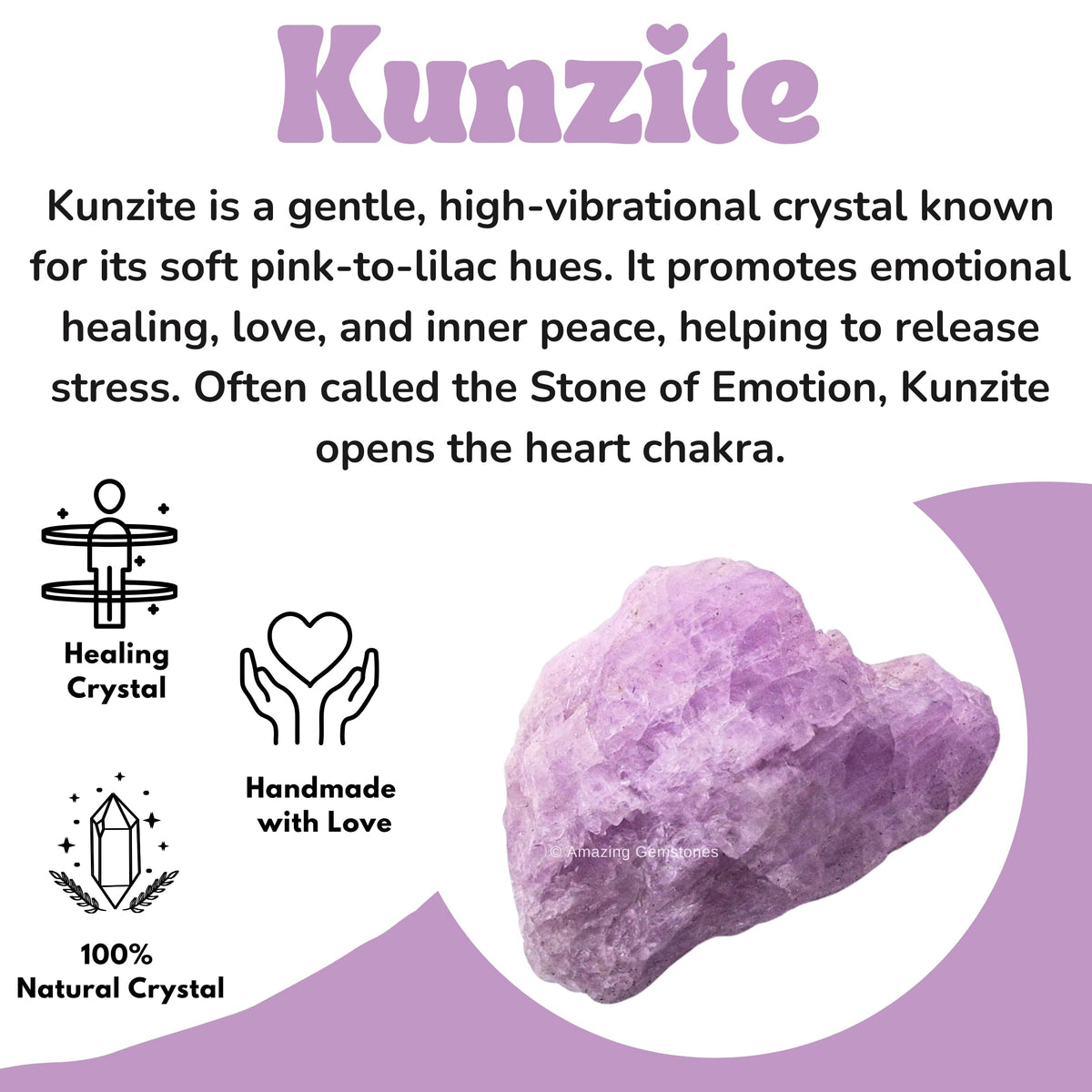 Amazing Gemstone 2 Pieces Kunzite Raw Crystals and Healing Stones, Natural Rocks for Tumbling and DIY Raw Stones and Crystals