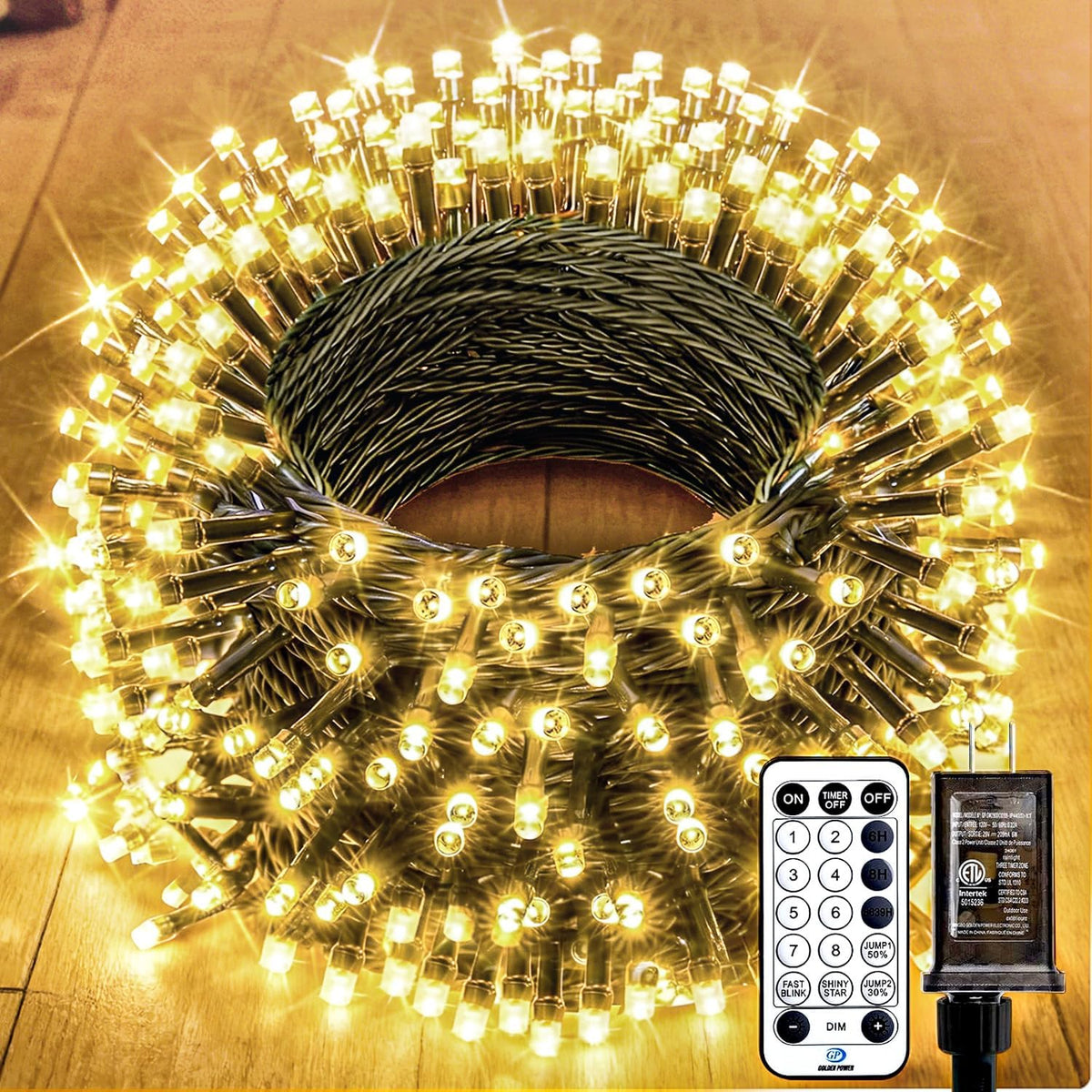 66FT 200 LED Christmas Tree Lights - Twinkle Fairy String Lights with 8 Flashing Modes | Warm White for Indoor & Outdoor Holiday Decor