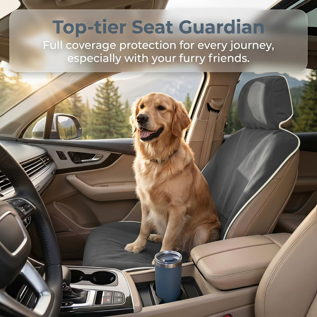 SCOMANAGE Waterproof Stain Resistant Towel Car Seat Covers，Universal Non-Slip for Gym Workout, Swimming, Beach and Workout Outdoor, Machine Washable(Gray, 2 Pack)