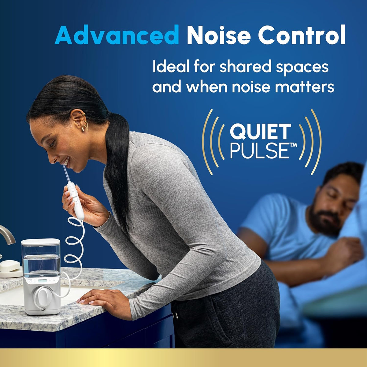 Waterpik Promax Water Flosser - SmartAdvance Mode for Optimal Gum Health | Quiet Design, 10 Settings, 5 Tips
