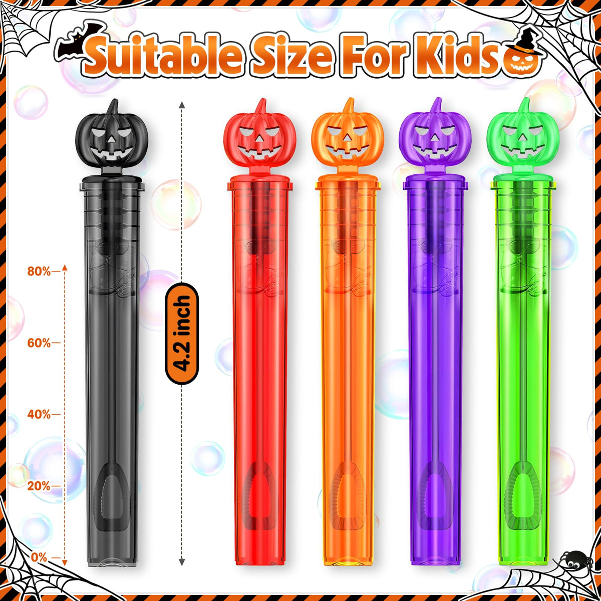 SpringFlower Halloween Party Favor for Kids, 400 Pcs Halloween-Themed Mini Bubble Wands for Halloween Party Favor Supply Goodie Bags Prefilled, Classroom Rewards, Halloween-Themed Toys Gifts for Kids