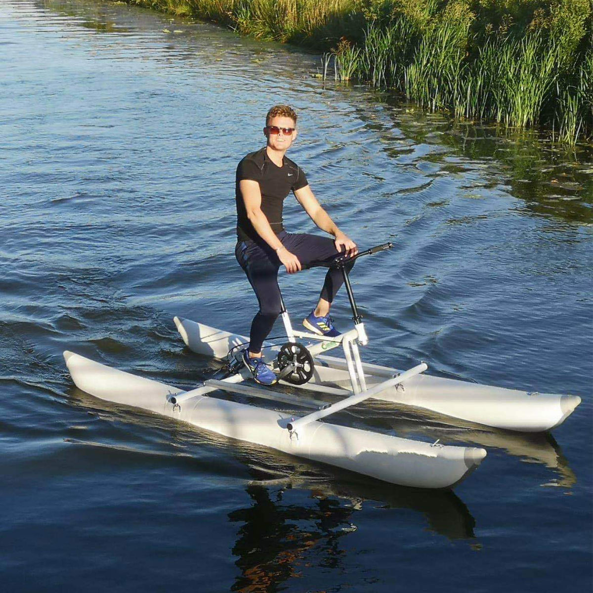 Water Bikes, Inflatable Kayak Bikeboat for Lake, Water Sports Touring Kayaks Sea Pedal Bicycle Boat for Sport Fun Fishing