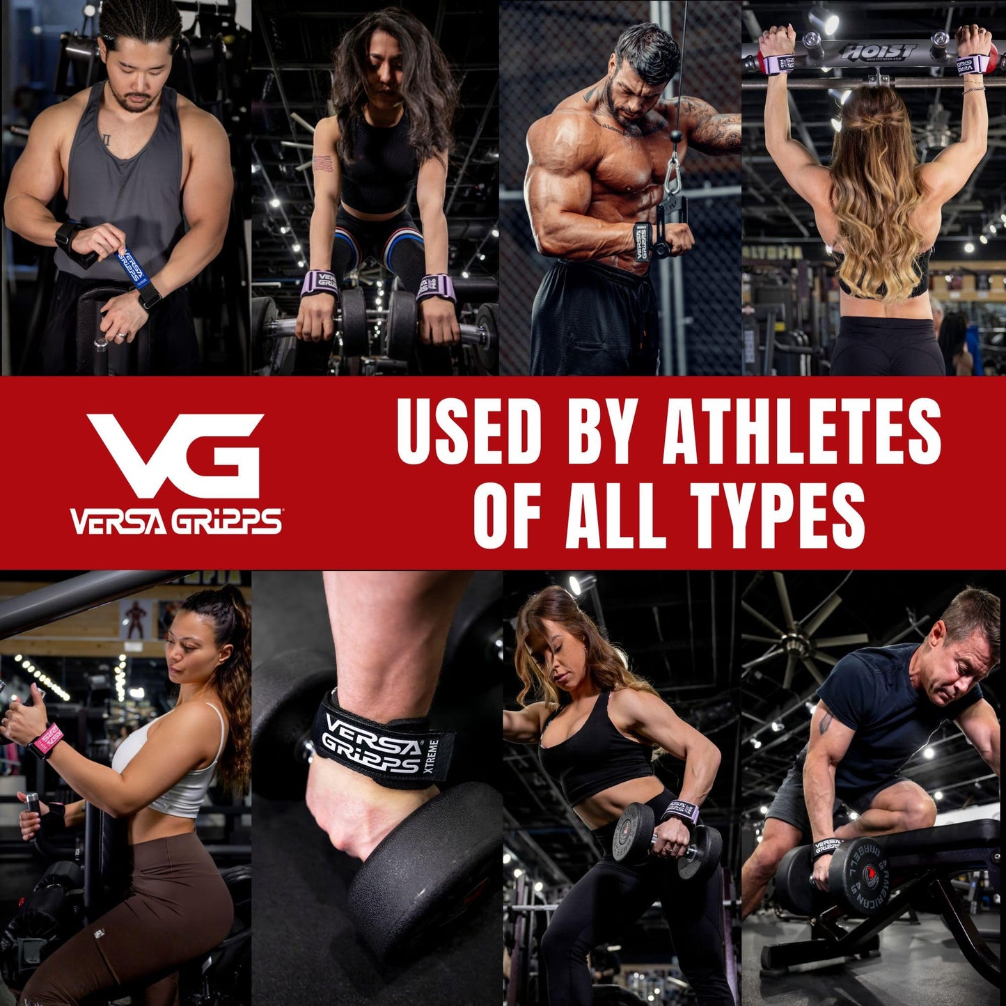 Versa Gripps® Xtreme Wrist Straps – Made in USA, Patented VersaBridge™ Grip with U-Shaped Carpal Support for Weightlifting, Platinum, R/L