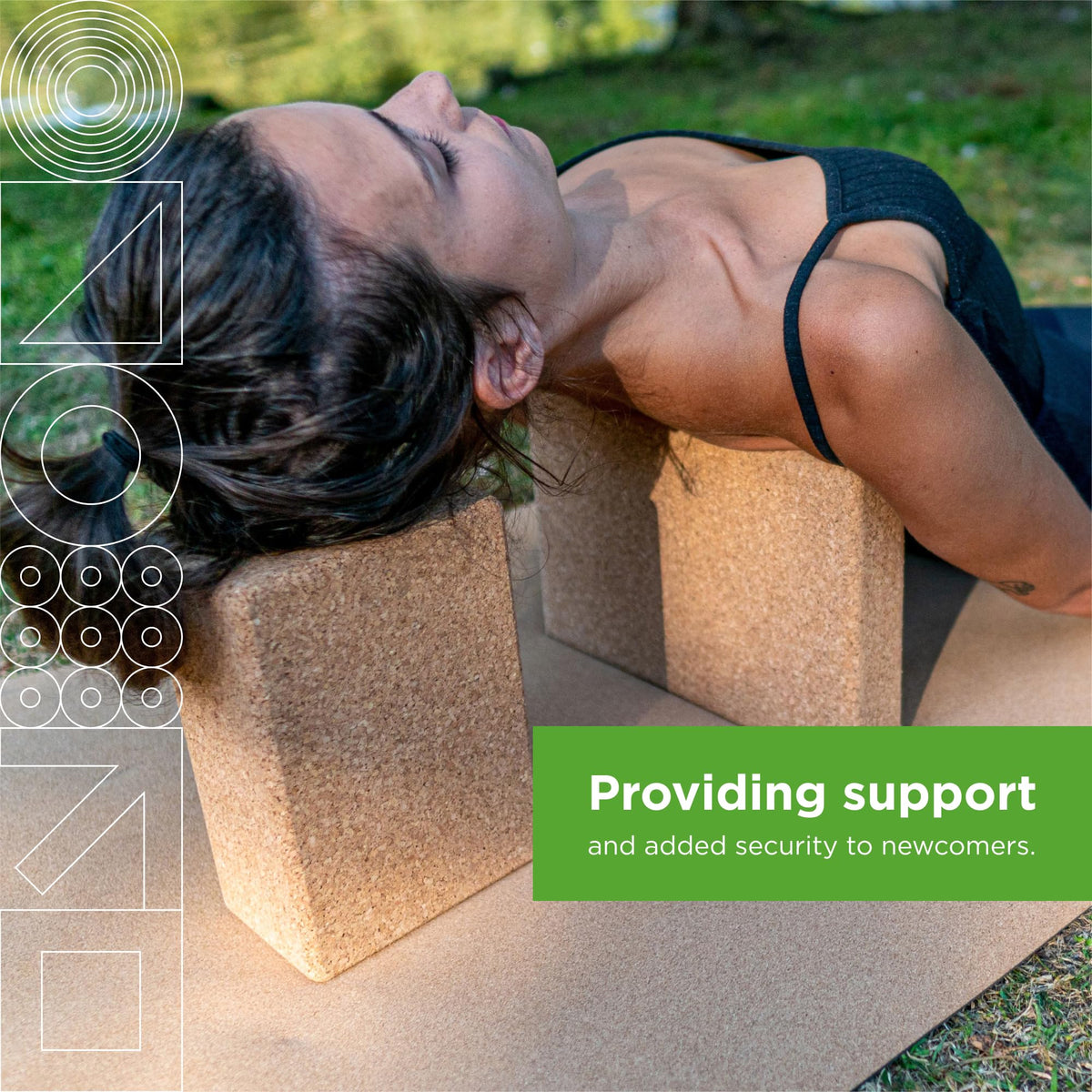 Go4Cork Cork Yoga Block for Yoga, Pilates & Meditation | Non-Slip, Non-Toxic, Hypoallergenic, Sustainable, Lightweight Large Yoga Block, 9" x 6" x 4", (Cork Fusion) | Yogi Workout & Exercise