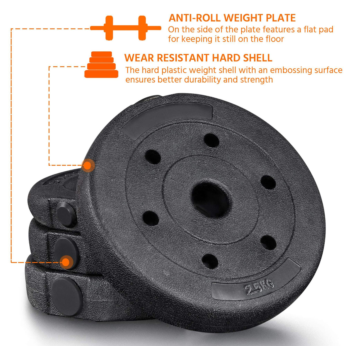 Yaheetech Adjustable Dumbbells Weight Set - 66LB Dumbbell Weights Exercise & Fitness Equipment w/ 4 Spinlock Collars & 2 Connector Options for Women & Men Gym Home Strength Bodybuilding Training