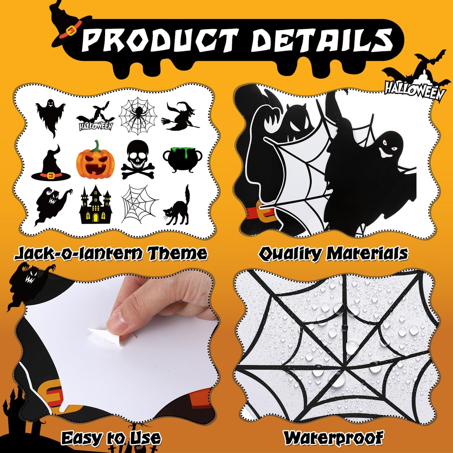 Dinifee 60 Pcs Halloween Cutouts Paper Bulletin Board Cutouts Decorations Ghosts Pumpkin Skull Shaped Die Cut Wall Decor for DIY Craft Halloween Party School Classroom Bulletin Board Decorations