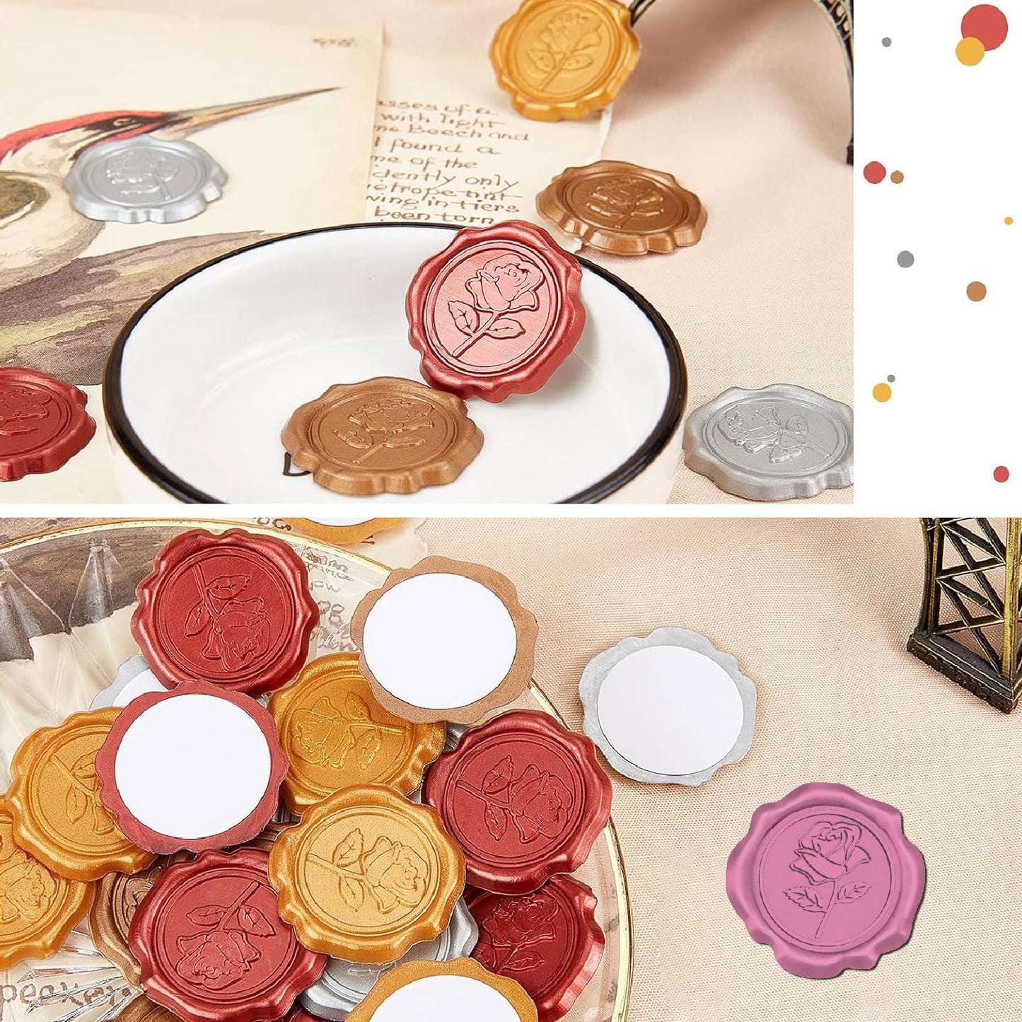 CRASPIRE 50Pcs Letter D Wax Seal Sticker Alphabet Initial Silver Vintage Self Adhesive Seal Stickers Sealing Label Decal for Envelope Invitations Gift Wrapping Wedding Birthday Cards Making Christmas