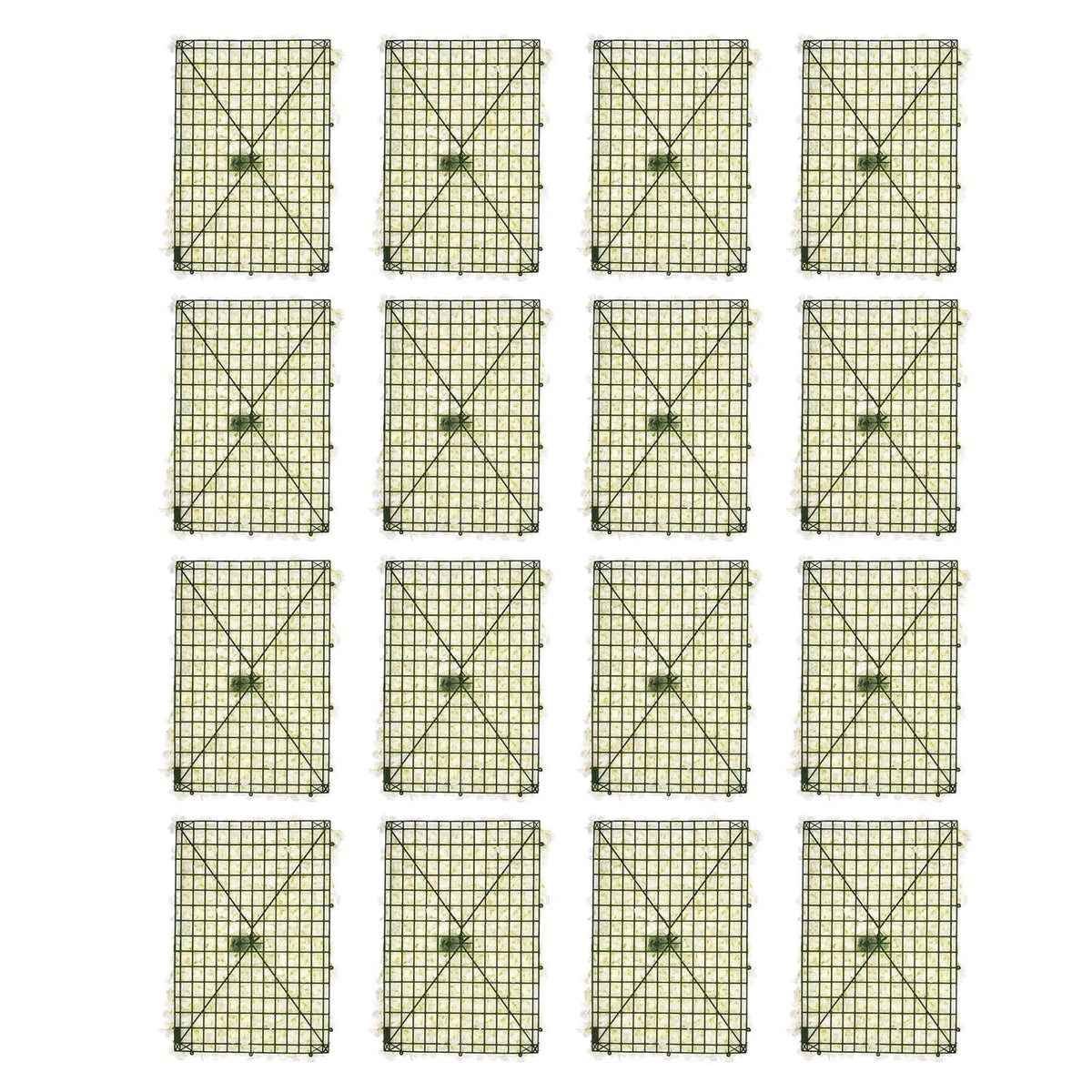 TYLPFH 20Pcs Artificial Flower Wall Decor Panel for Party Wedding Backdrop Garden