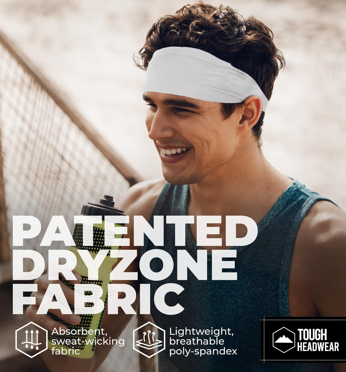 Mens Sports Headbands - Athletic Sweatbands for Men and Women, Cycling, Football, Working Out