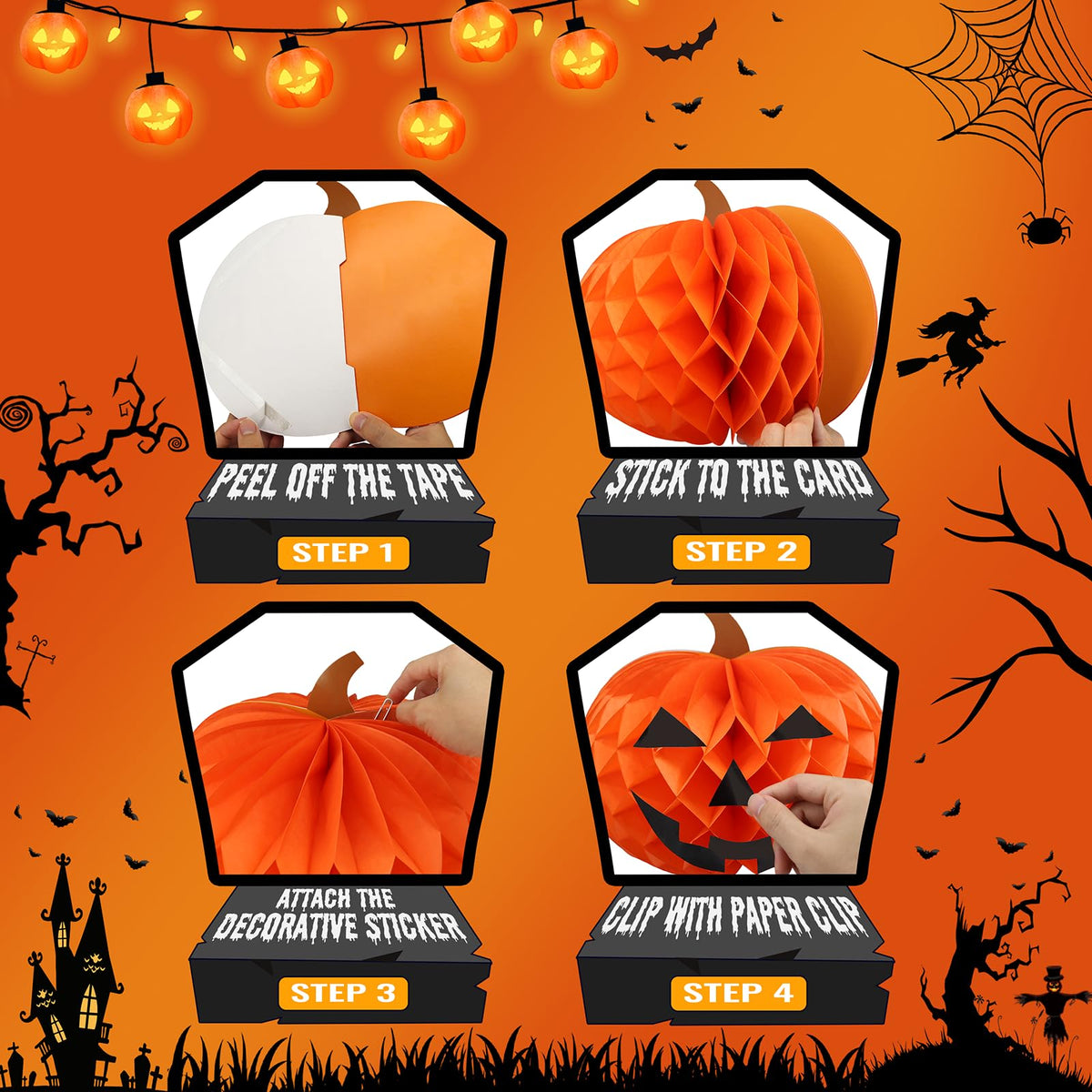 Halloween Birthday Decorations – Halloween Table Centerpieces, Honeycomb Decor for Theme Party Supplies