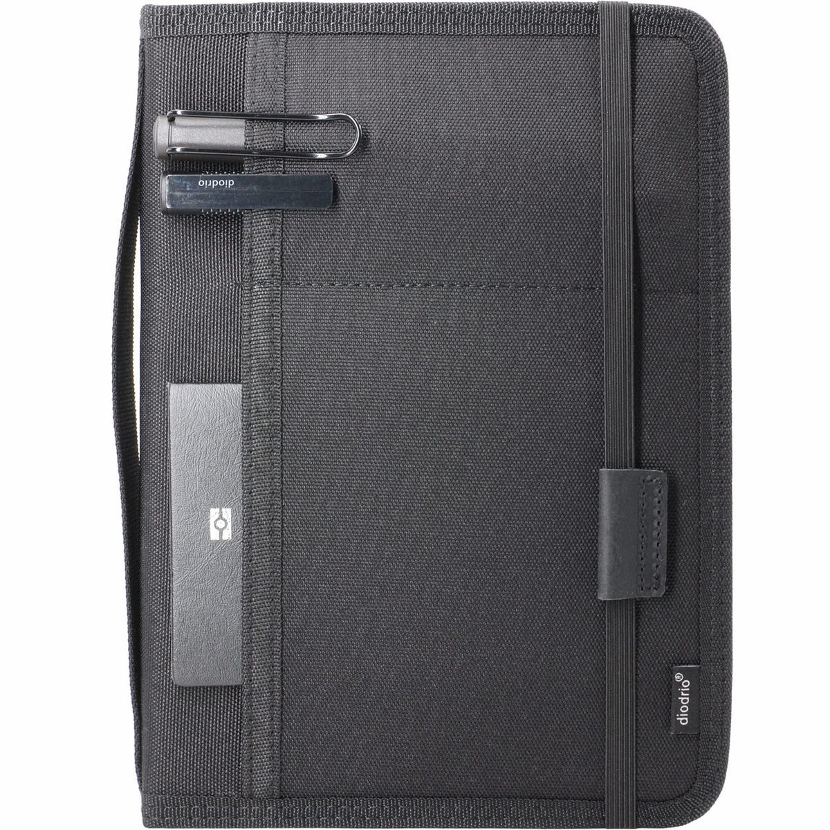 diodrio Journal Notebook Cover for Travel 5.5 x 8.25 A5 Moleskine LEUCHTTURM 1917 Journal Notebook Planner Sketchbook Legal Pad, refillable, Water Resistant, Elastic Band, Inner Pockets, Black