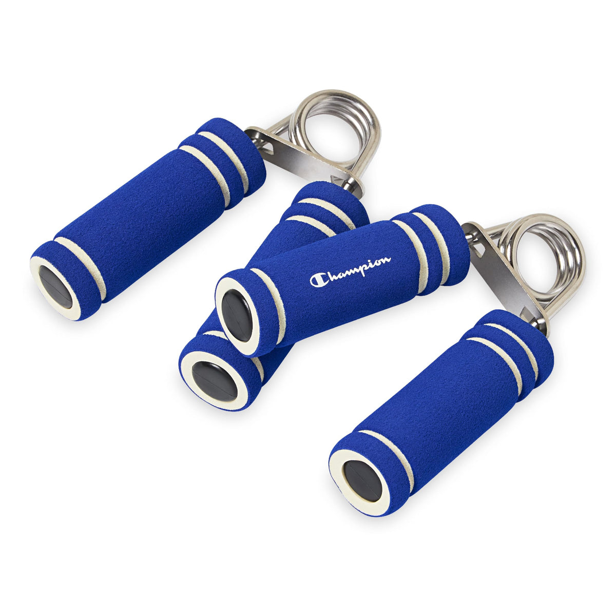 Champion 2-Pack Hand Grip Strengthener (Blue), Medium Resistance Grip Strength Trainer with Soft Foam Handles, Forearm and Wrist Trainer for Home Gym Workouts, Stress Relief and Daily Conditioning