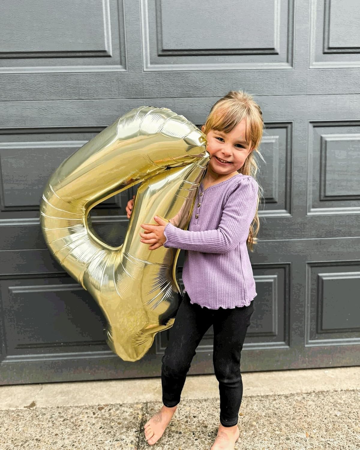 Light Gold Number 6 Balloon - 40 Inch Giant Foil Balloon for 6th Birthday Party Decorations