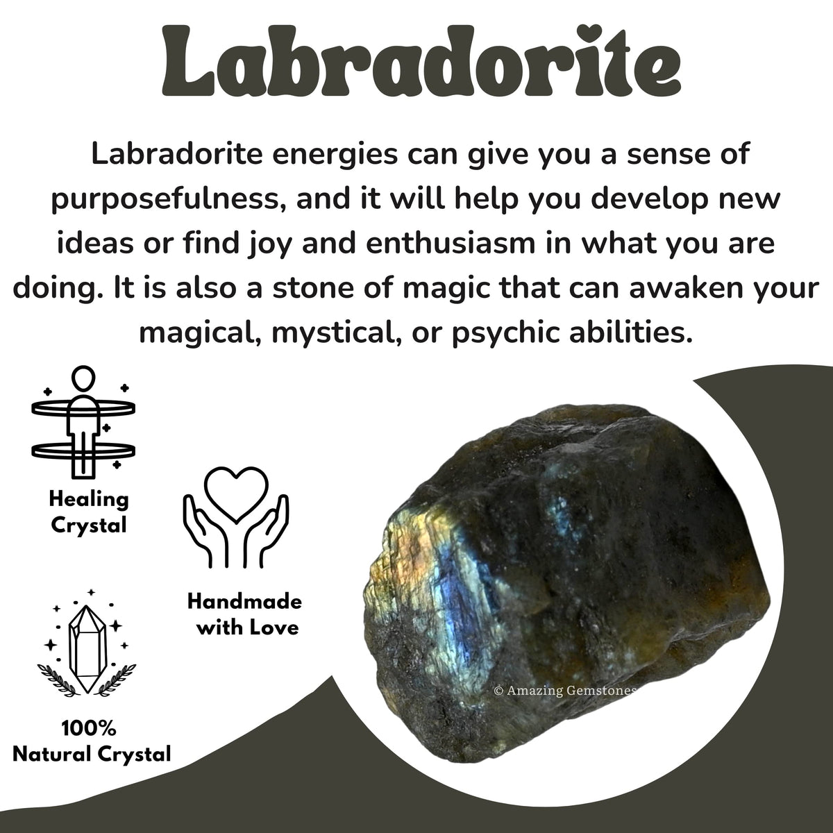 Amazing Gemstone 2 Pieces Labradorite Raw Crystals and Healing Stones, Natural Rocks for Tumbling and DIY Raw Stones and Crystals
