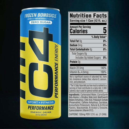 C4 Energy | Sugar-Free Pre-Workout Performance Drink Variety Pack - 12 Zero-Calorie Flavors