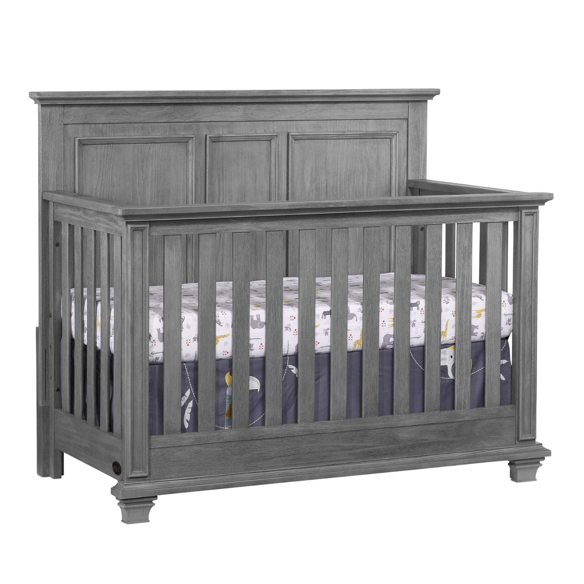 Oxford Baby Kenilworth 4-in-1 Convertible Baby Crib, Graphite Gray, GreenGuard Gold Certified