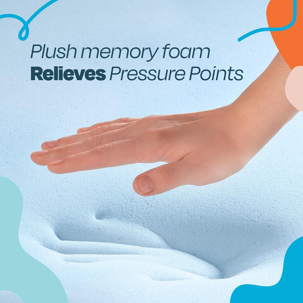 Linenspa Memory Foam Mattress Topper - 3 Inch Gel-Infused Cooling Foam | Small Twin Size, Plush Comfort