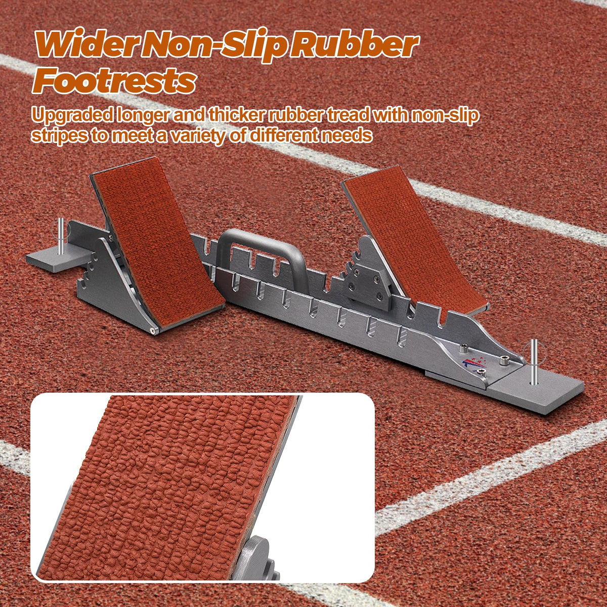 Vaolvpant 35in Starting Blocks with Premium Aircraft-Grade Aluminum 4 Angle Adjustable and Detachable Pedals Ideal for Running Enthusiasts Professional Track and Field Competitions