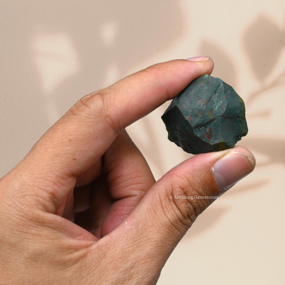 Amazing Gemstone Bloodstone Raw Crystals and Healing Stones, Natural Rocks for Tumbling - DIY Raw Stones and Crystals, 2 Pieces