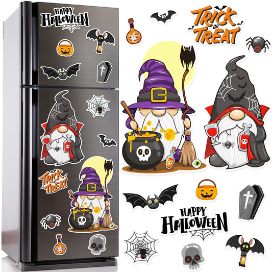13pcs Halloween Magnets for Fridge Clearance - Halloween Gnome Magnets Decor for DIY Halloween Fridge Home Kitchen Garage Door Car Indoor Outdoor Decorations