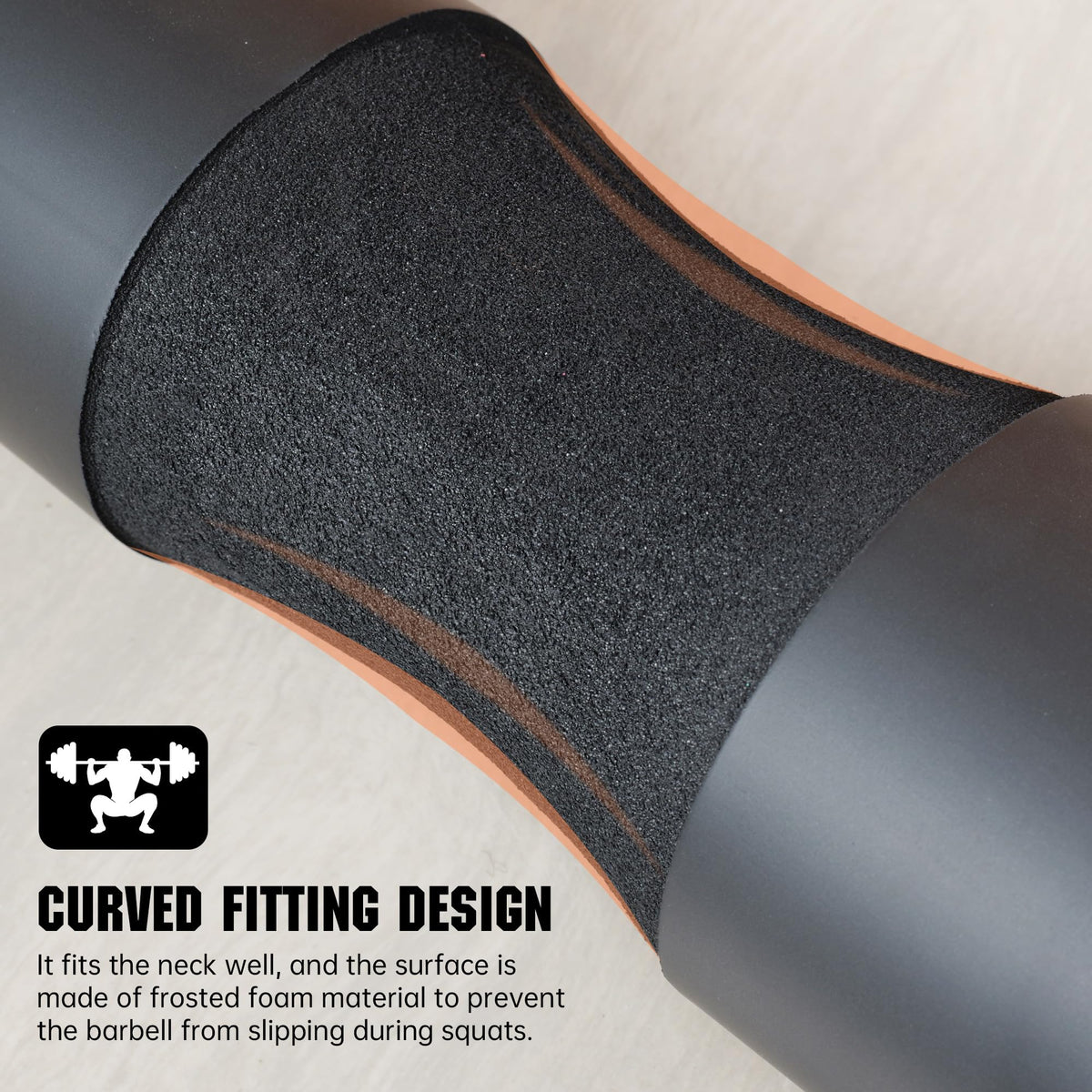 leikefitness Squat Pad - Foam Barbell Pad for Squats Cushion, Lunges & Bar Padding for Hip Thrusts - Standard Weight Bar Pad - Provides Cushion to Neck and Shoulders While Training