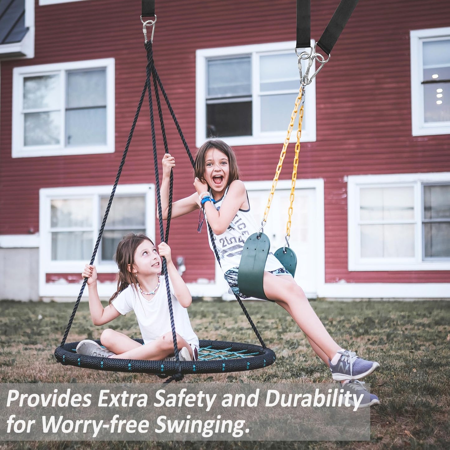 Veriluck Tree Swing Straps Hanging Kit - 3FT/8FT/15FT/20FT/30FT, Strong & Durable - Holds Up to 5000lbs - Adjustable Tree Swing Straps Fit for All Swings, Hammocks, Safer & Easy Installation(3 FT)