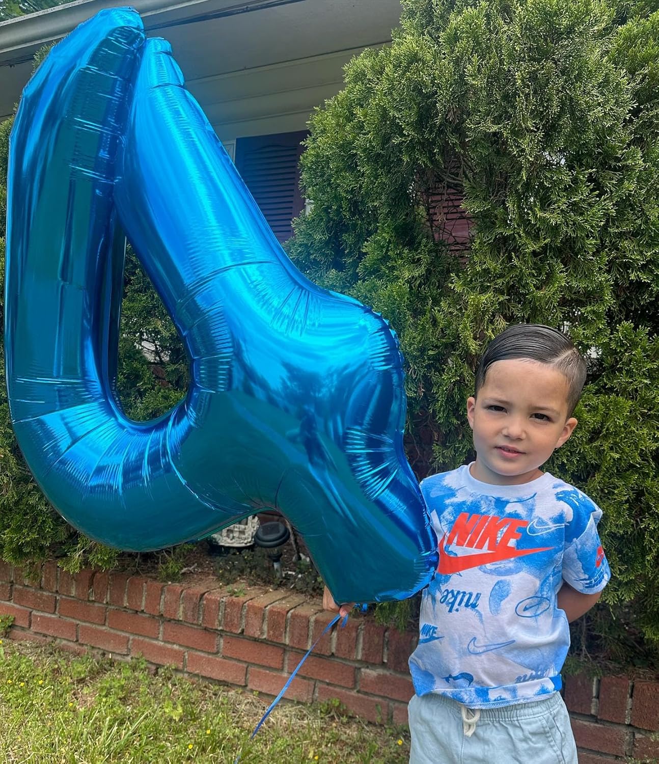 Metallic Blue Number 1 Balloon - 40 Inch First Birthday Decoration for Boys & Girls