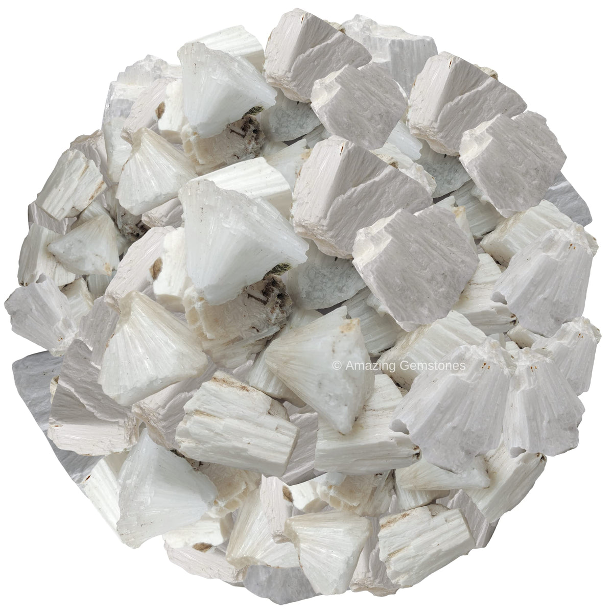 Amazing Gemstone Scolecite Raw Crystals and Healing Stones, Natural Rocks for Tumbling and DIY Raw Stones and Crystals (1 LB)