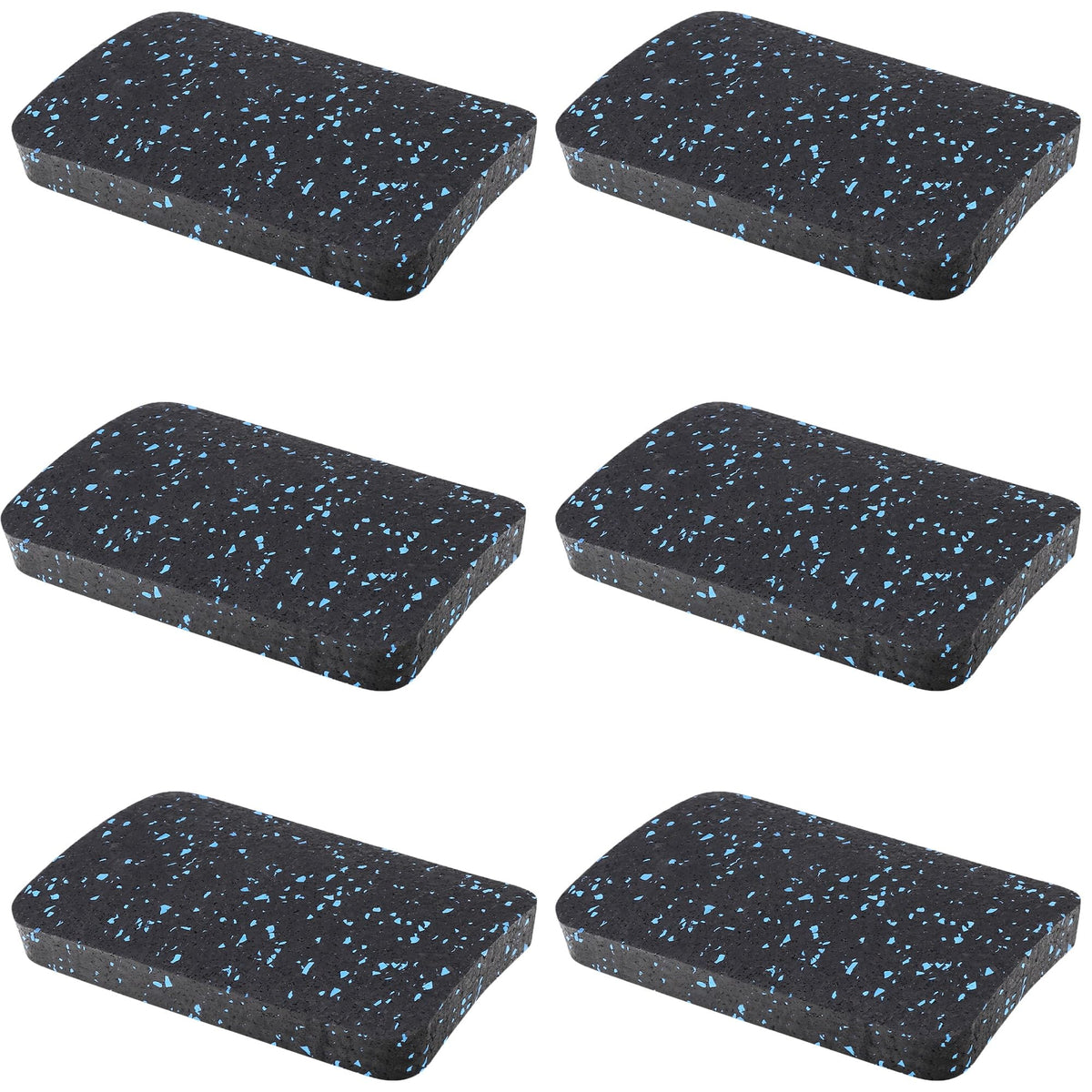 BestXD Heavy Duty Treadmill Mat Pads - 6 PCS 0.55" Ultra-Dense Rubber Anti-Vibration Pads - Professional Grade Floor Protection for Large Machines and High-Impact Use