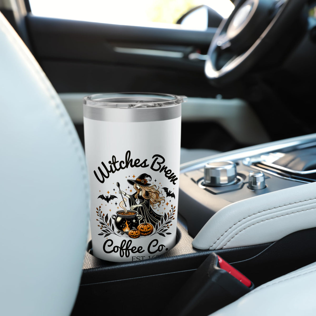 Halloween Witches Brew 20oz Travel Cup Bottle Spooky Coffee Stainless Steel Insulated Tumbler