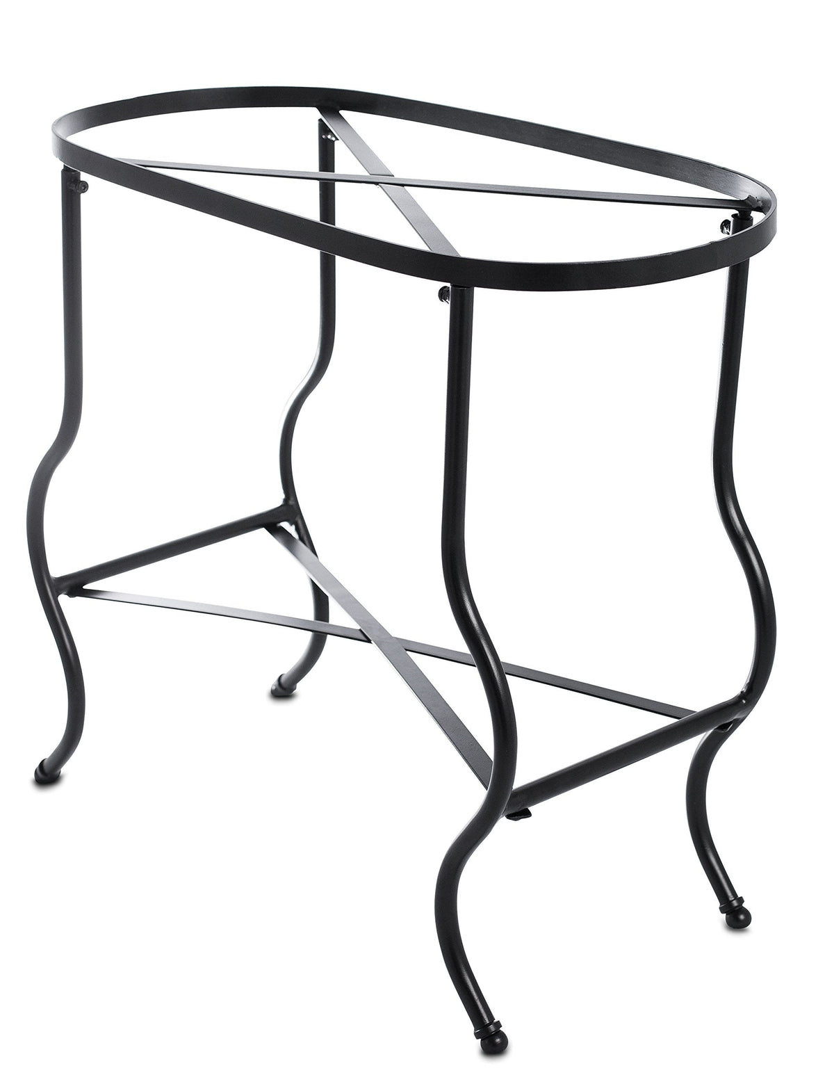 BirdRock Home Stainless Steel Beverage Tub with Stand - Oval - Bottom Tray - Party Drink Holder - Wooden Handles - Outdoor or Indoor Use - Free Standing
