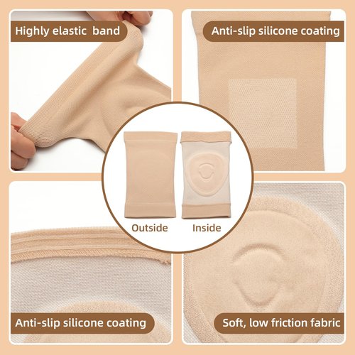 Funnysoft 2 Pairs Figure Ice Skating Knee and Gel Elbow Pads Set, Dance Knee Elbow Pads Cushion and Support Cap for Youth Dancing Figure Skating Gymnastic Youth and Adult Women Men