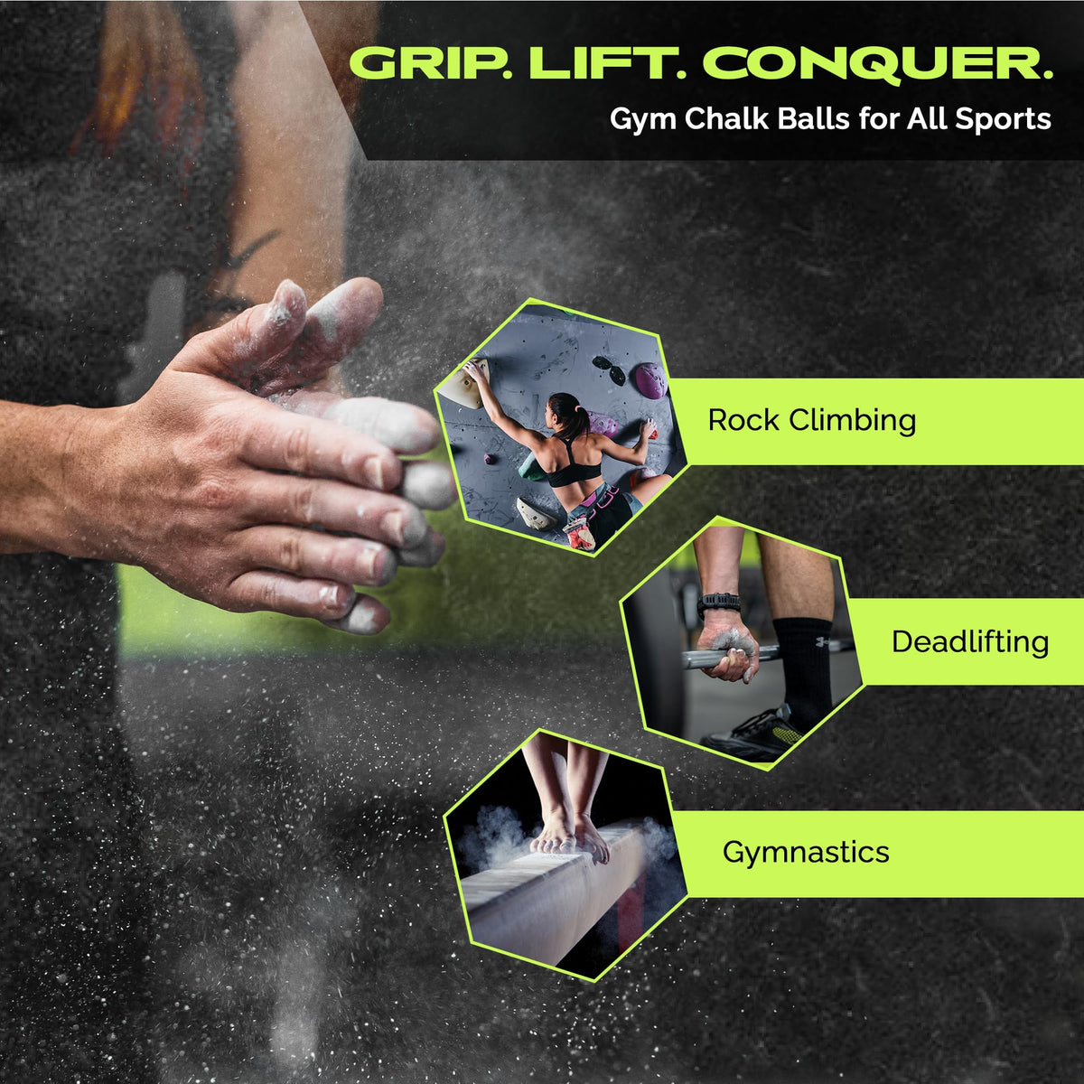 Rage Fitness Gym Chalk Balls, Magnesium Carbonate Athletic Chalk for Excellent Grip, Gym Workout Grip Chalk, Weightlifting, Gymnastics - 2 pack