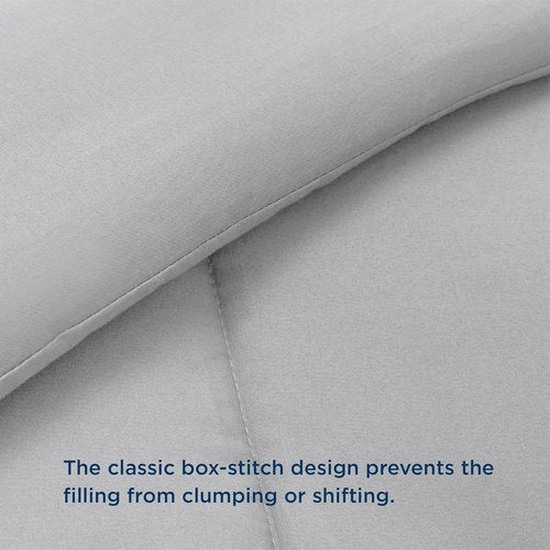 Bedsure Comforter Duvet Insert - All-Season Twin Size Quilted Down Alternative Bedding, Light Grey 88 x 68 Inches